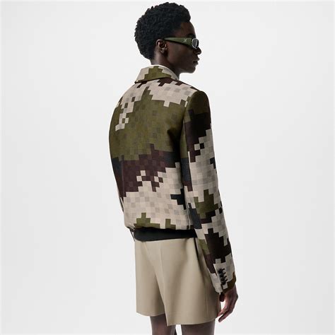 Silk Blend Tailored Damier Blouson 